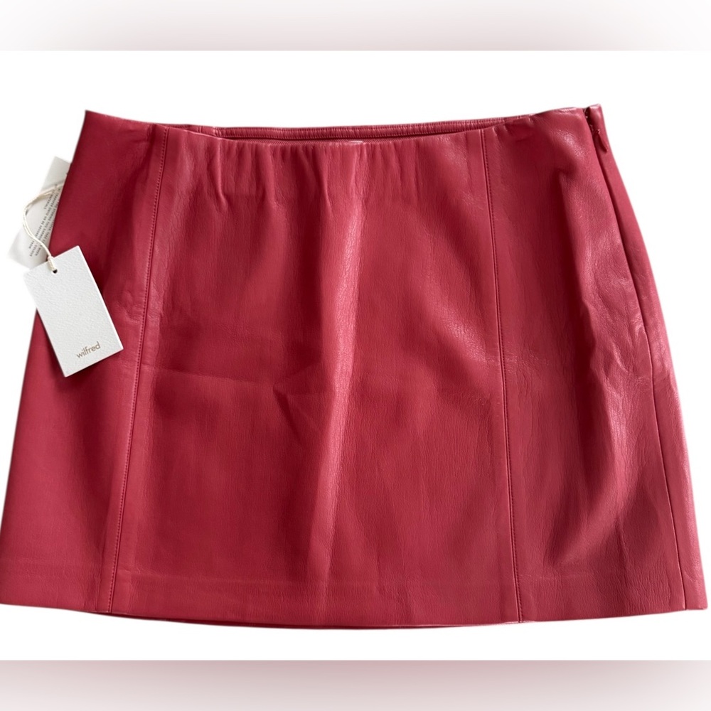 Aritzia Wilfred Cinder Red Mini Skirt - NWT! - Picture 4 of 7